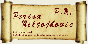 Periša Miljojković vizit kartica
